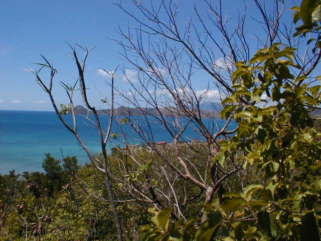 View of St Kitts to the NorthWest from Oualie Realty