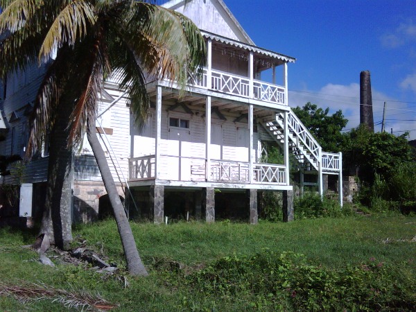 Old sugar mill ruin view