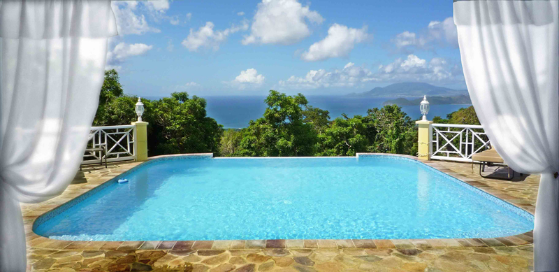 View of the Caribbean from a St Kitts and Nevis